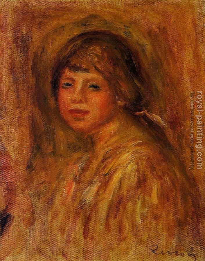 Pierre Auguste Renoir : Head of a Young Woman V